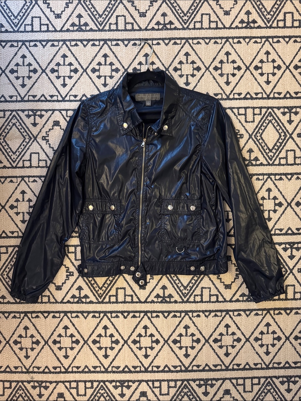 Vintage Proenza Schouler for Target Navy Shiny Bomber Jacket